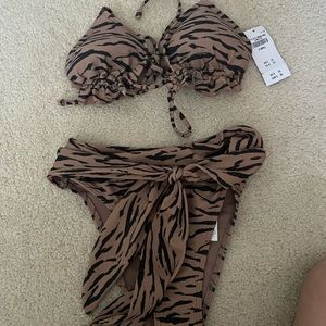 Abercrombie and Fitch Animal Print Bikini Set